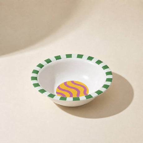 Sommo Rimmed Bowl with green and pale green rim