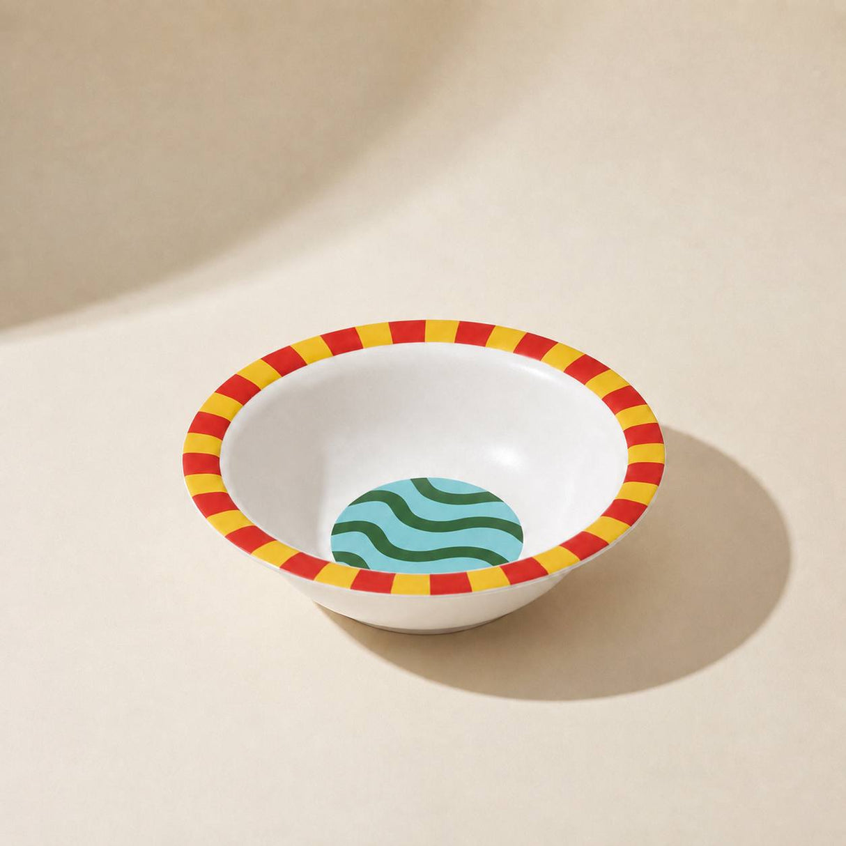 Sommo Rimmed Bowl with red and orange rim